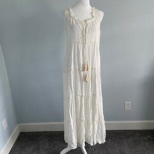 NWT Designer Cool Change Off White Maxi Dress Size L